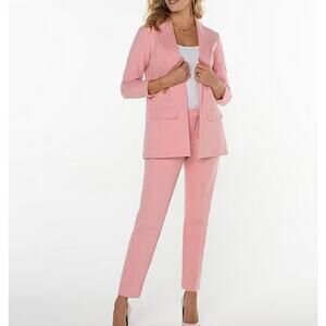NWT Liverpool Ponte Boyfriend Blazer & Kelsey Trouser Pants Set Pink XS / 8-29P